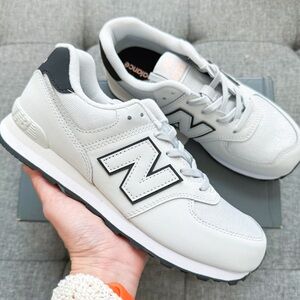 ๐ค๐ฉถ๐ฆญ new balance 574 white light grey pink shoes
